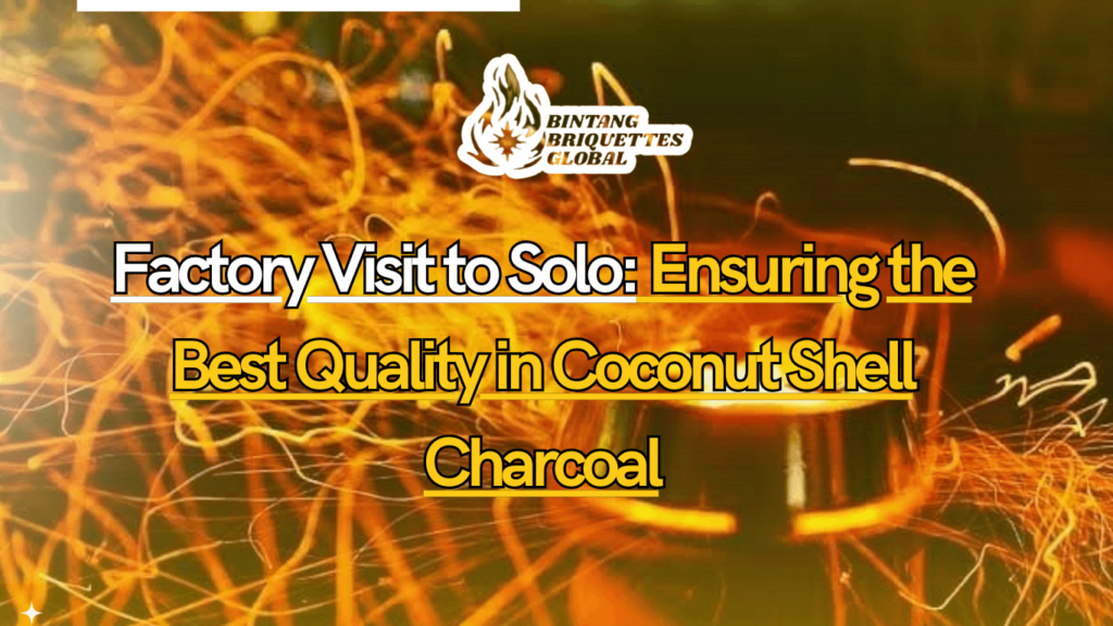 Production line of coconut shell charcoal briquettes at a factory in Solo, Indonesia