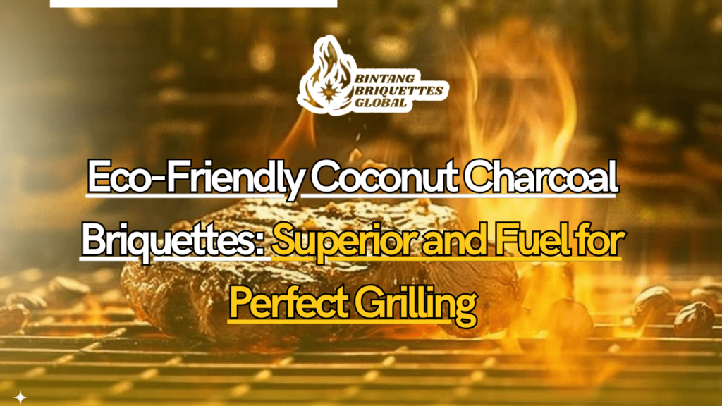 Pile of eco-friendly coconut charcoal briquettes ready for grilling, showcasing their uniform shape and clean-burning qualities