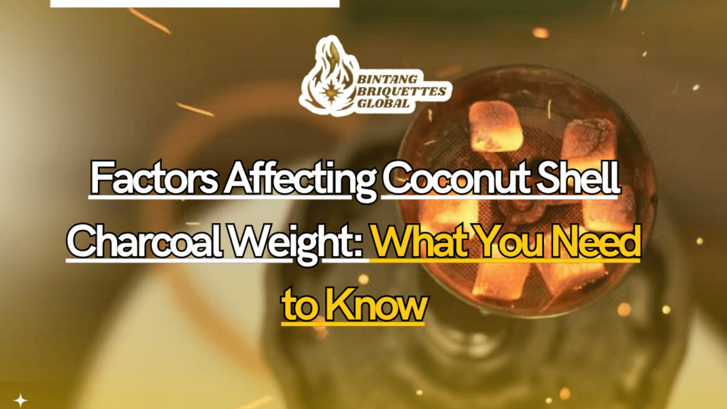 Digital scale weighing coconut shell charcoal briquettes to monitor weight accuracy during production.