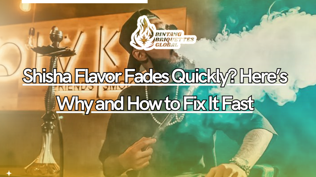 Shisha bowl with premium tobacco and glowing charcoal preventing shisha flavor fades quickly