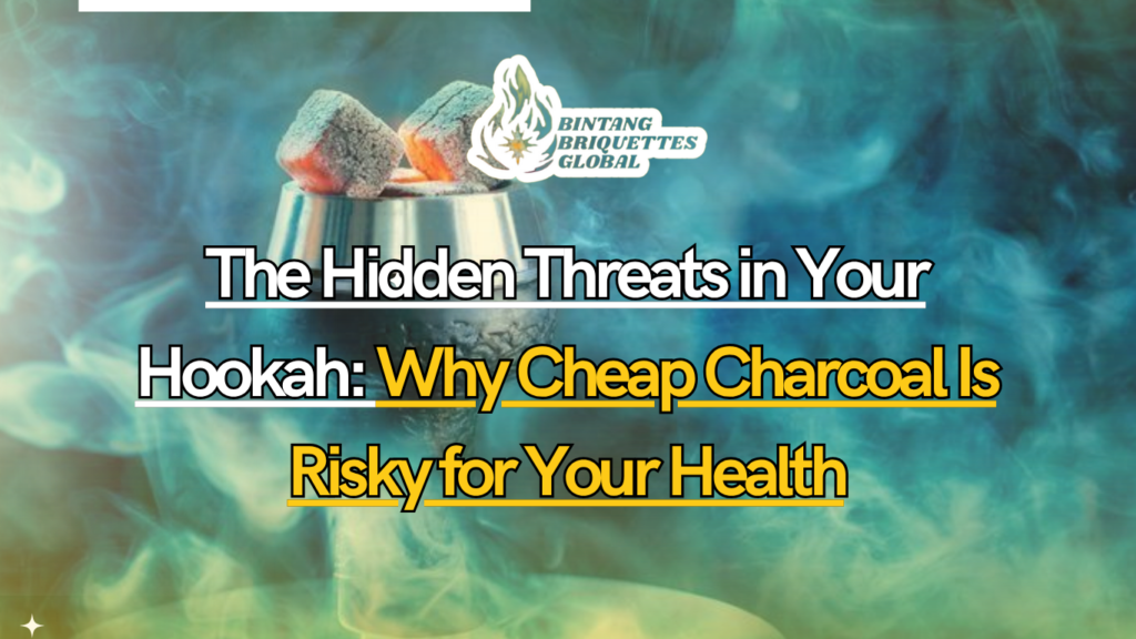 Toxic fumes released by low-quality charcoal used for shisha smoking.