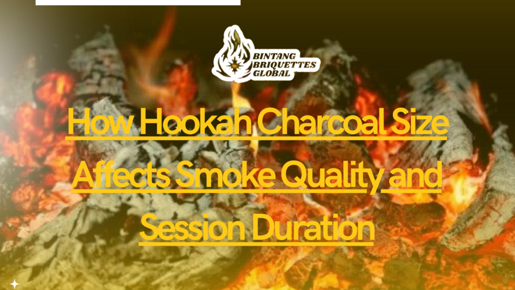 Hookah charcoal size comparison for better smoke quality.