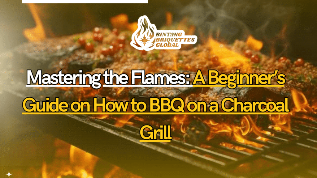 Person lighting charcoal in a chimney starter to begin BBQ on a charcoal grill