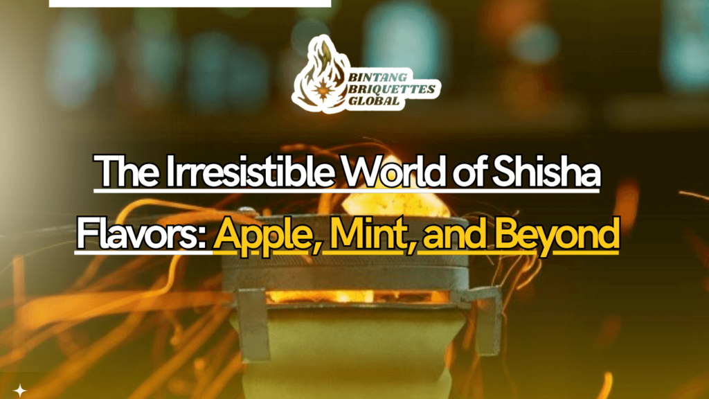 Assorted shisha tobacco flavors in colorful packaging, highlighting classic and exotic tastes such as apple, mint, rose, and watermelon.