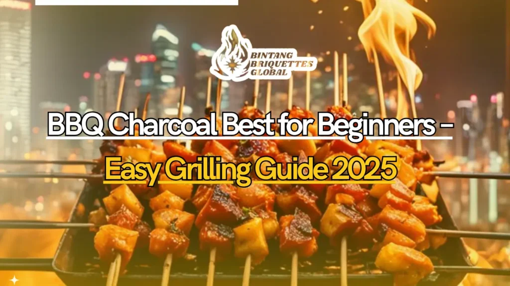 Beginner choosing the best BBQ charcoal at an outdoor grill