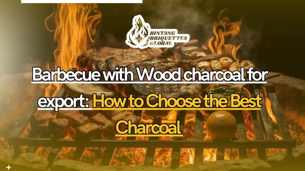 Export-ready coconut shell charcoal briquettes stacked on pallets for barbecue with wood charcoal orders