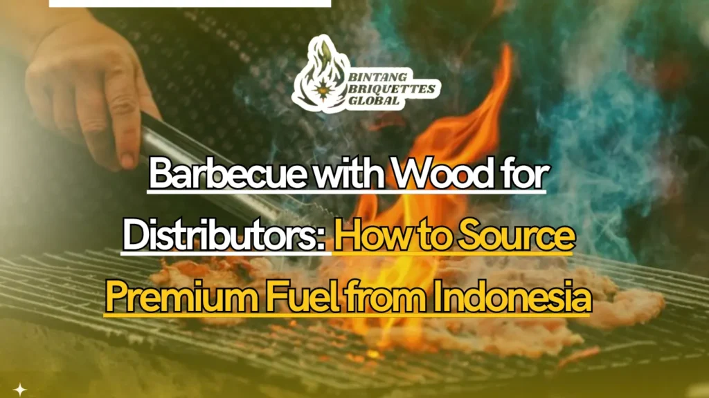 barbecue with wood for distributors inspecting premium charcoal before export