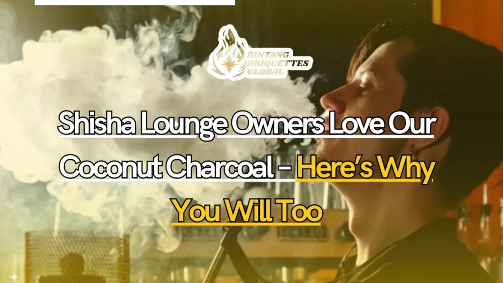 Coconut charcoal briquettes on a shisha bowl in a stylish lounge