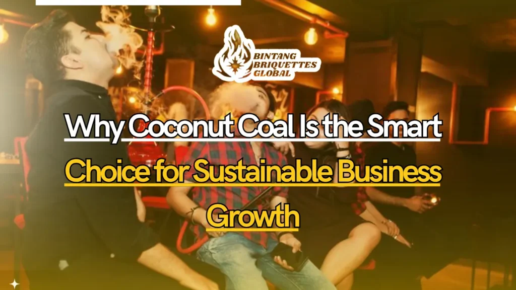 Workers making coconut coal briquettes in a sustainable business facility