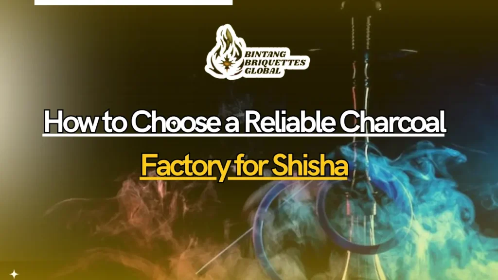 Export-ready coconut charcoal briquettes from Indonesia for shisha
