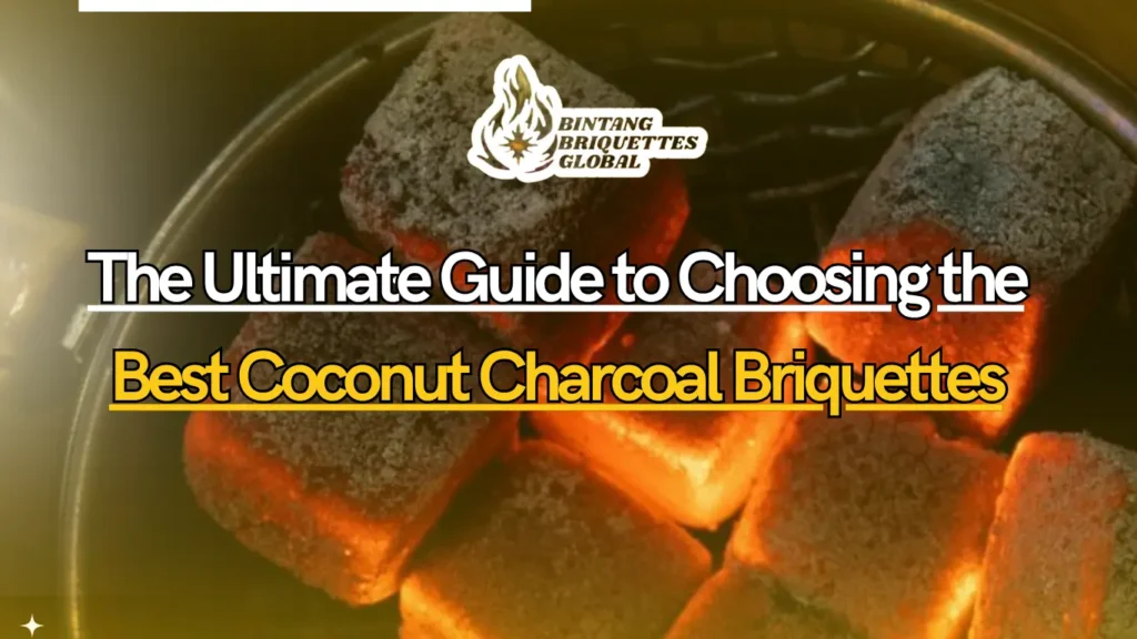 Premium coconut charcoal briquettes for shisha and BBQ with consistent heat and minimal ash production.