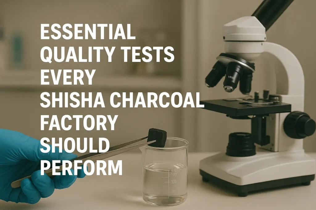 A lab technician testing ash content, moisture, and burn performance to ensure every batch meets export-quality standards.