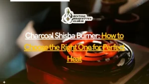 Charcoal shisha burner igniting coconut charcoal evenly for perfect heat control