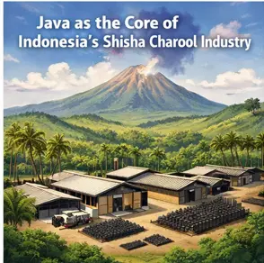 Java plays a central role in Indonesia’s shisha charcoal industry, supported by a stable coconut shell supply, experienced manufacturing workforce, and export-ready infrastructure.