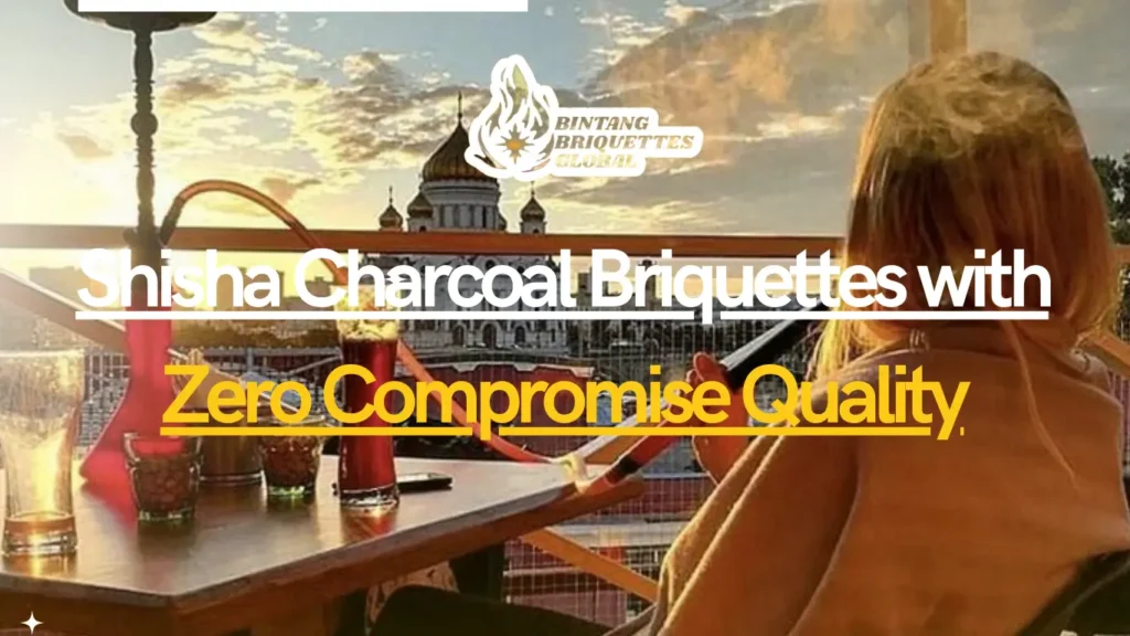 Premium shisha charcoal briquettes glowing with stable heat for a clean hookah experience